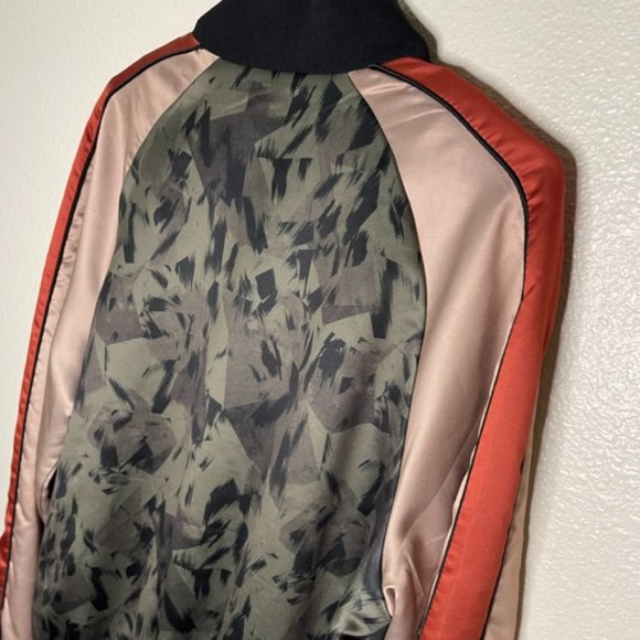 Eleven Paris | Color Block Camo Satin Bomber Jacket - Picture 6 of 9